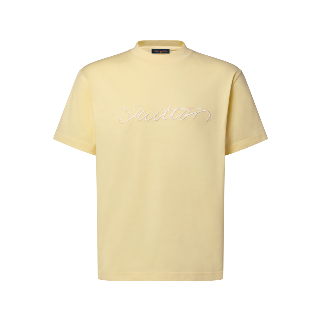 ★現行★ルイヴィトン エンベリッシュド　ショートスリーブTシャツ エンベリッシュド シグネチャー ショートスリーブTシャツ ｜ルイ